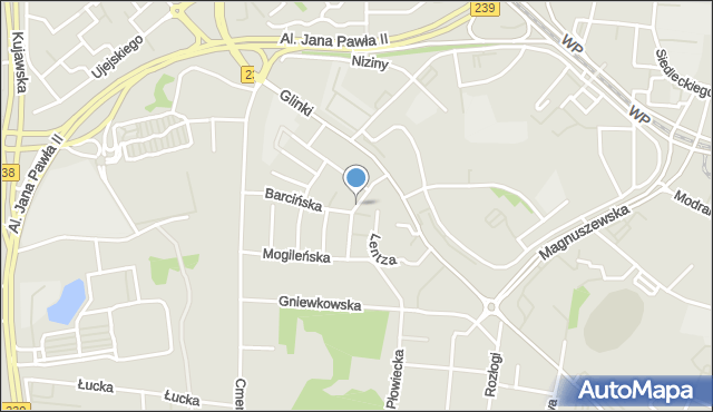 Bydgoszcz, Zelwerowicza Aleksandra, mapa Bydgoszczy