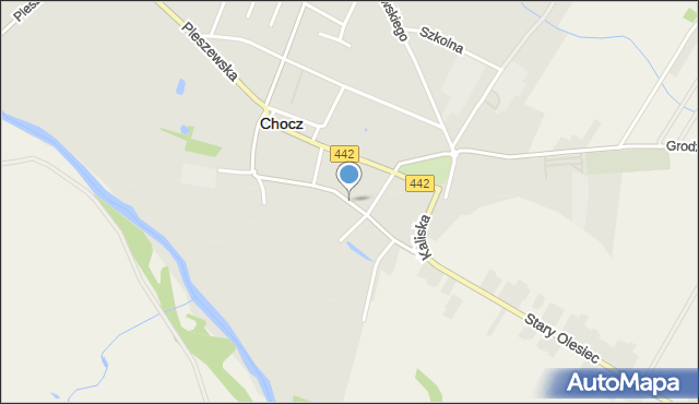 Chocz, Żeromskiego Stefana, mapa Chocz
