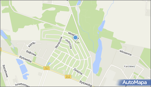 Chojnice, Żeliwna, mapa Chojnic