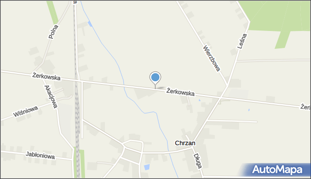 Chrzan, Żerkowska, mapa Chrzan