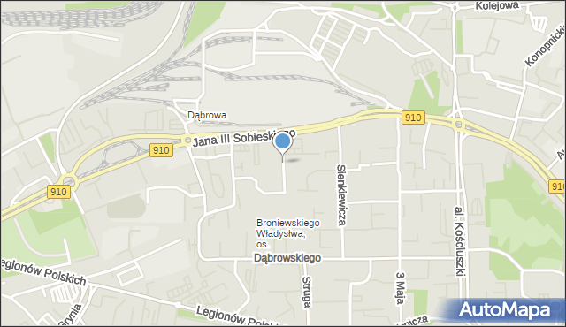 Dąbrowa Górnicza, Żeromskiego Stefana, mapa Dąbrowa Górnicza