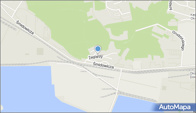 Gdynia, Żeglarzy, mapa Gdyni