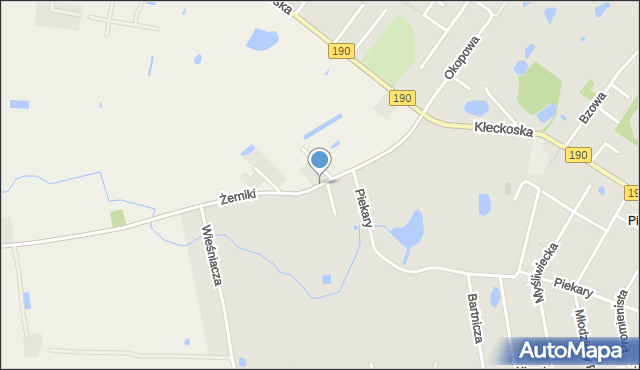 Gniezno, Żerniki, mapa Gniezna