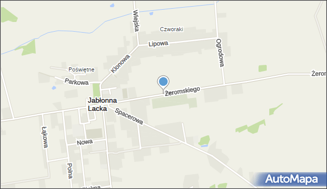 Jabłonna Lacka, Żeromskiego Stefana, mapa Jabłonna Lacka