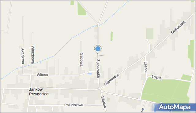 Janków Przygodzki, Zębcowska, mapa Janków Przygodzki