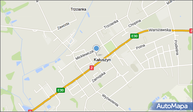 Kałuszyn powiat miński, Żeromskiego Stefana, mapa Kałuszyn powiat miński