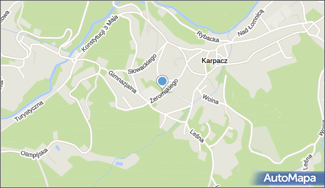 Karpacz, Żeromskiego Stefana, mapa Karpacz