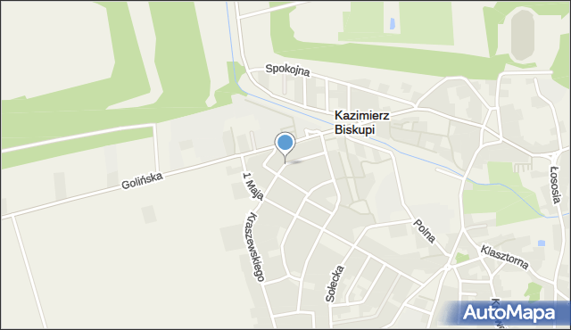 Kazimierz Biskupi, Żeromskiego Stefana, mapa Kazimierz Biskupi