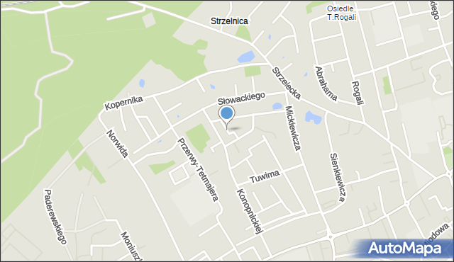 Kościerzyna, Żeromskiego Stefana, mapa Kościerzyna