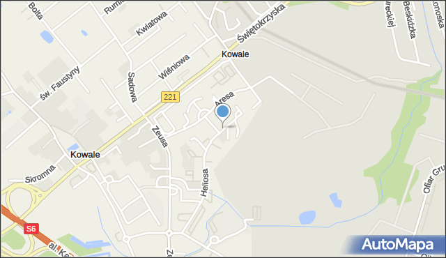 Kowale gmina Kolbudy, Zefira, mapa Kowale gmina Kolbudy