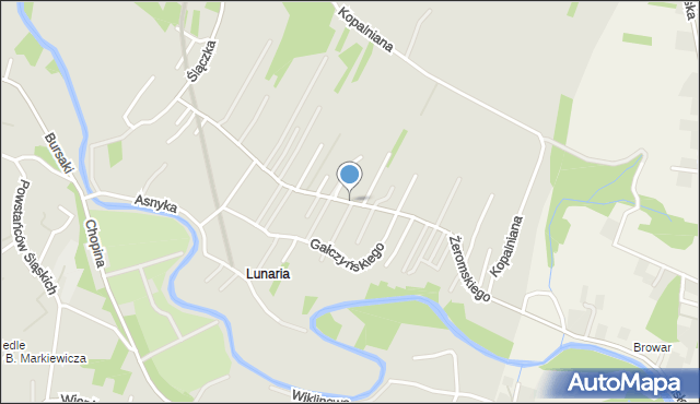 Krosno, Żeromskiego Stefana, mapa Krosna