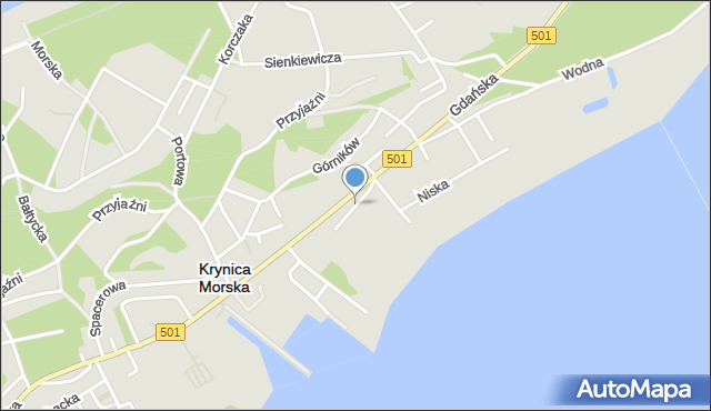 Krynica Morska, Żeglarzy, mapa Krynica Morska