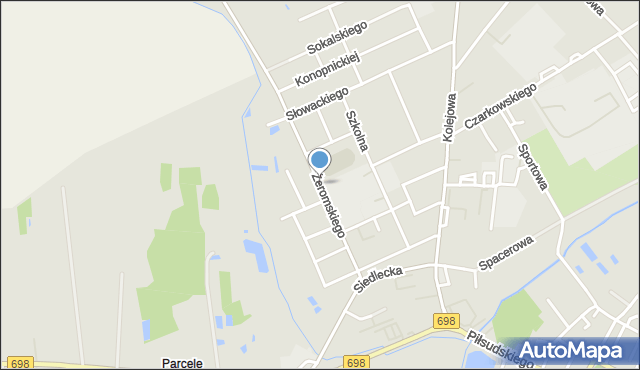 Łosice, Żeromskiego Stefana, mapa Łosice