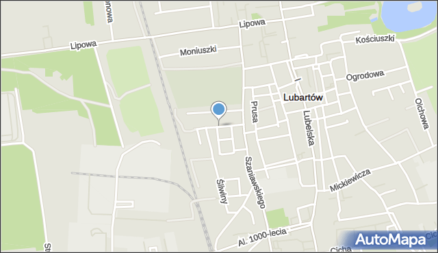 Lubartów, Żeromskiego Stefana, mapa Lubartów