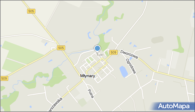 Młynary powiat elbląski, Żeromskiego Stefana, mapa Młynary powiat elbląski