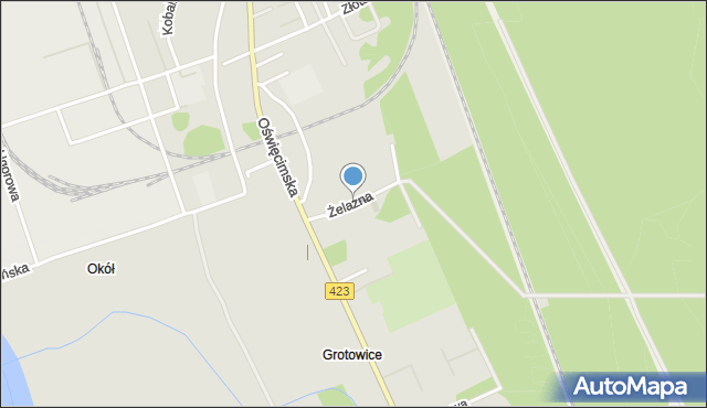 Opole, Żelazna, mapa Opola