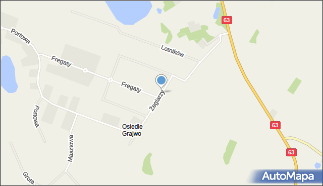 Osiedle Grajwo, Żeglarzy, mapa Osiedle Grajwo