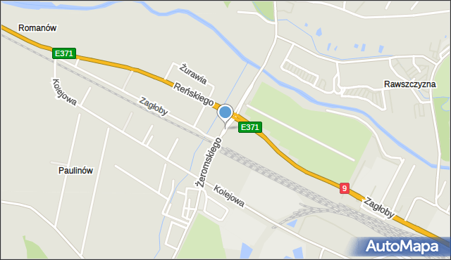 Ostrowiec Świętokrzyski, Żeromskiego Stefana, mapa Ostrowiec Świętokrzyski