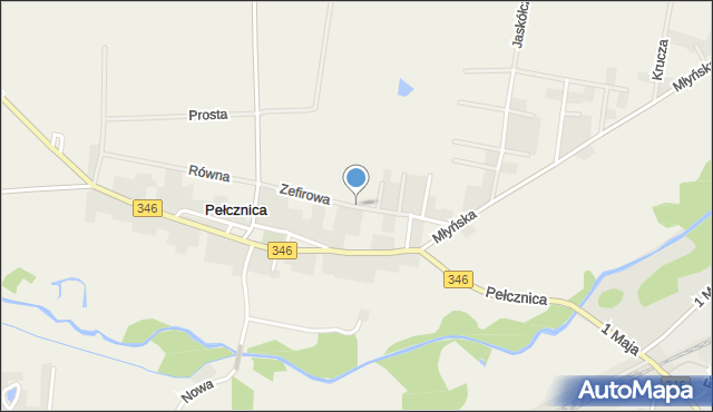 Pełcznica, Zefirowa, mapa Pełcznica