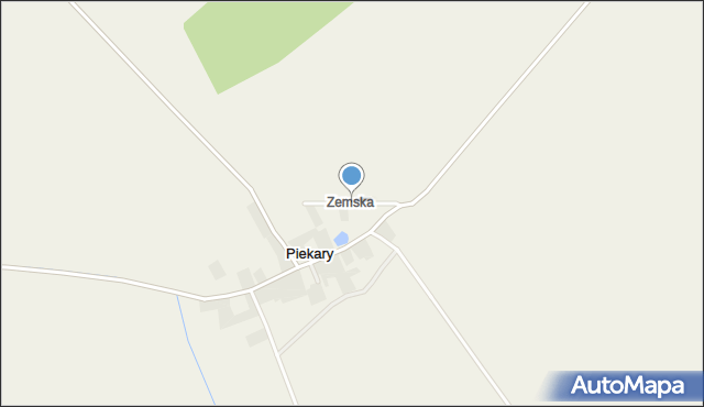 Piekary gmina Stęszew, Zemska, mapa Piekary gmina Stęszew