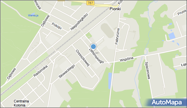 Pionki, Żeromskiego Stefana, mapa Pionki