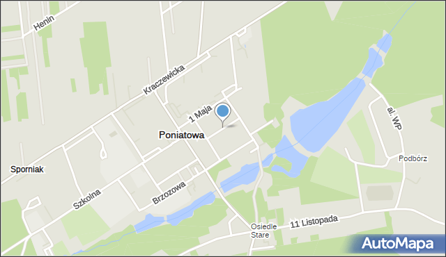 Poniatowa powiat opolski, Żeromskiego Stefana, mapa Poniatowa powiat opolski