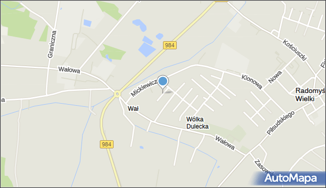 Radomyśl Wielki, Żeromskiego Stefana, mapa Radomyśl Wielki