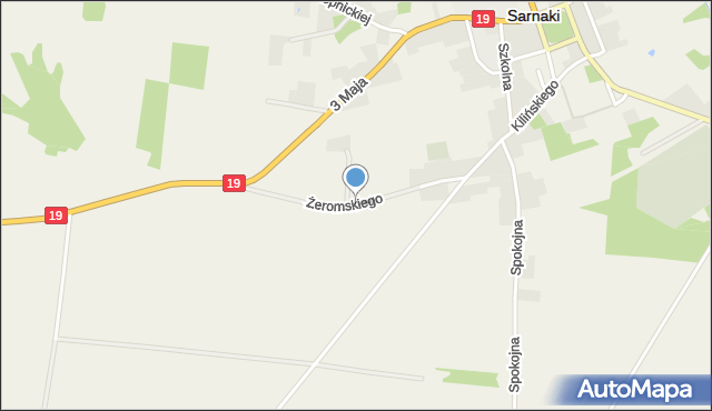 Sarnaki, Żeromskiego Stefana, mapa Sarnaki