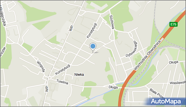 Sosnowiec, Żelazna, mapa Sosnowca