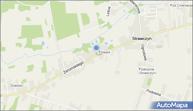 Strawczyn, Żeromskiego Stefana, mapa Strawczyn