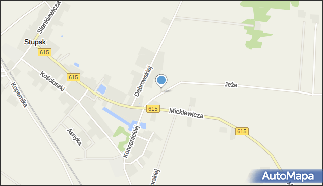 Stupsk, Żeromskiego Stefana, mapa Stupsk