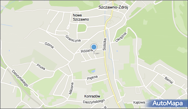 Szczawno-Zdrój, Żeromskiego Stefana, mapa Szczawno-Zdrój