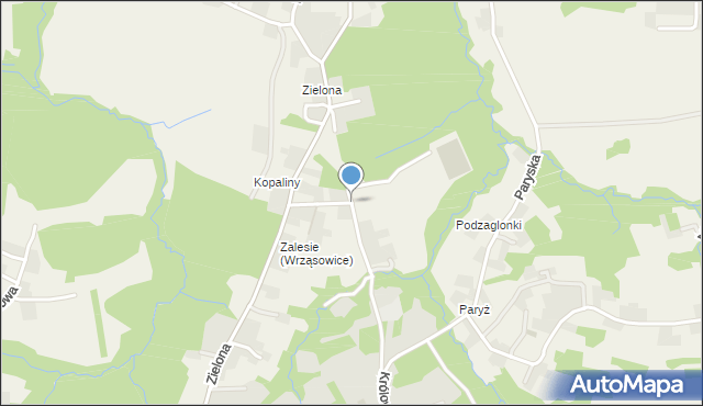 Wrząsowice, Zemankówka, mapa Wrząsowice