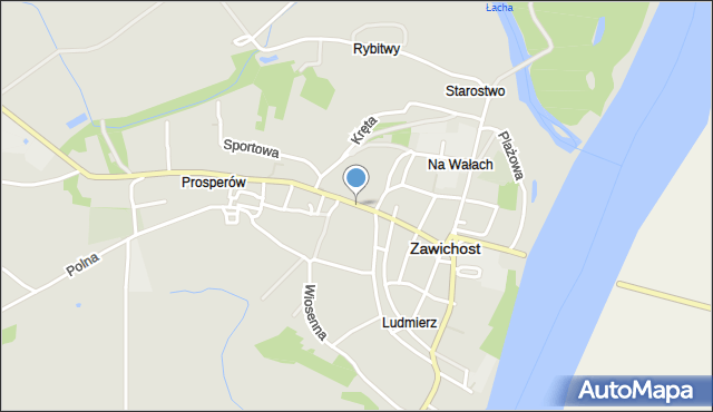 Zawichost, Żeromskiego Stefana, mapa Zawichost