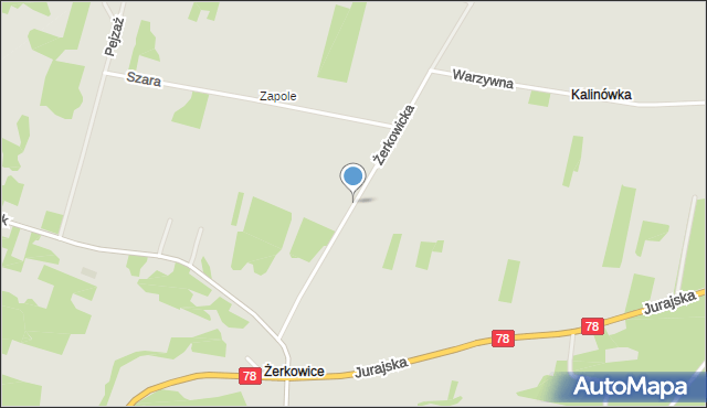 Zawiercie, Żerkowicka, mapa Zawiercie