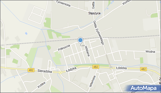 Zduńska Wola, Żeglińska, mapa Zduńska Wola