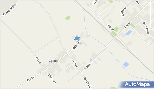 Zębice, Zębice, mapa Zębice