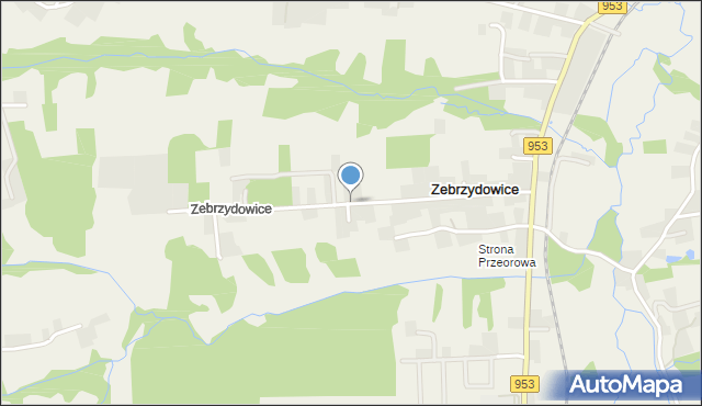 Zebrzydowice gmina Kalwaria Zebrzydowska, Zebrzydowice, mapa Zebrzydowice gmina Kalwaria Zebrzydowska