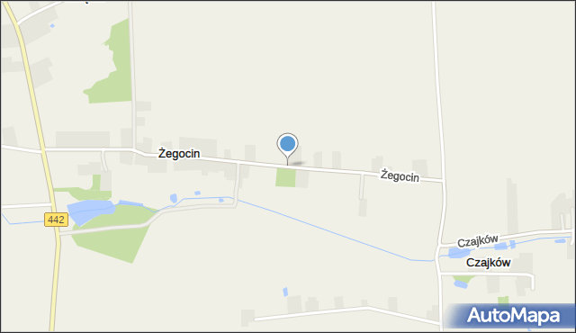 Żegocin gmina Blizanów, Żegocin, mapa Żegocin gmina Blizanów