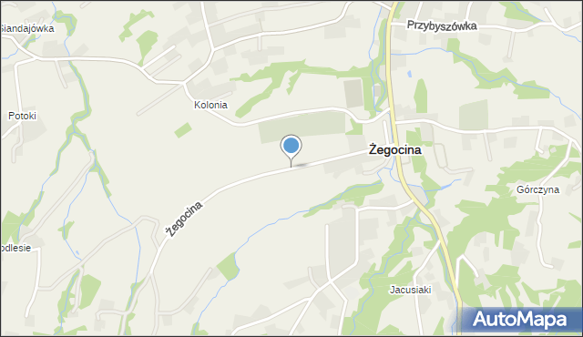 Żegocina, Żegocina, mapa Żegocina