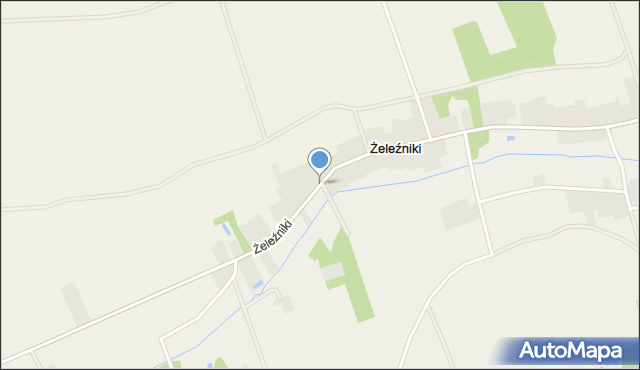 Żeleźniki gmina Miedzna, Żeleźniki, mapa Żeleźniki gmina Miedzna