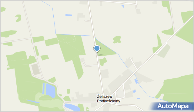 Żeliszew Podkościelny, Żeliszew Podkościelny, mapa Żeliszew Podkościelny