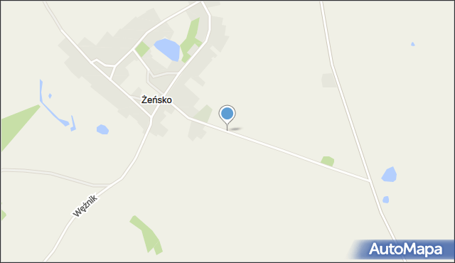 Żeńsko gmina Krzęcin, Żeńsko, mapa Żeńsko gmina Krzęcin