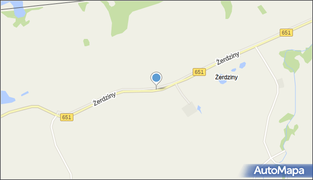 Żerdziny gmina Dubeninki, Żerdziny, mapa Żerdziny gmina Dubeninki