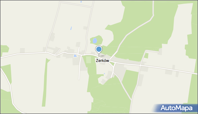 Żerków gmina Brzeg Dolny, Żerków, mapa Żerków gmina Brzeg Dolny