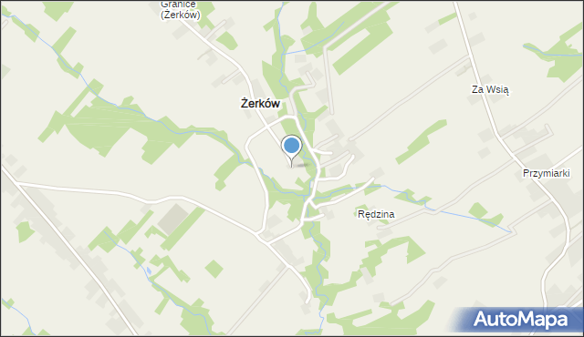 Żerków gmina Gnojnik, Żerków, mapa Żerków gmina Gnojnik