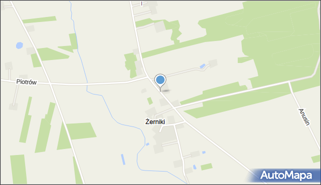 Żerniki gmina Zadzim, Żerniki, mapa Żerniki gmina Zadzim