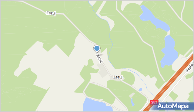 Zezuj, Zezuj, mapa Zezuj