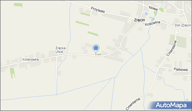 Zręcin, Żeglecka, mapa Zręcin