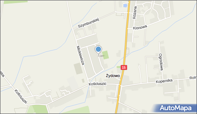 Żydowo gmina Czerniejewo, Żeromskiego Stefana, mapa Żydowo gmina Czerniejewo